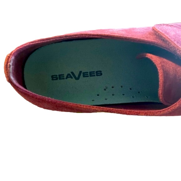 SeaVees Sneakers Women Size 8.5 Burgundy Suede Leather Casual Comfy Shoes - Picture 6 of 12